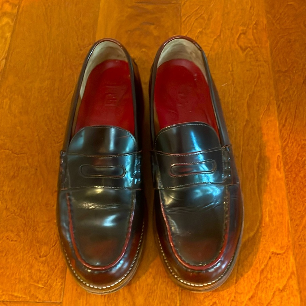 Burgundy Grenson loafers, size 7